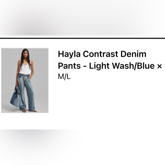 The Frankie Shop HAYLE CONTRAST DENIM PANTS - LIGHT WASH/BLUE
M/L - Picture 6 of 7
